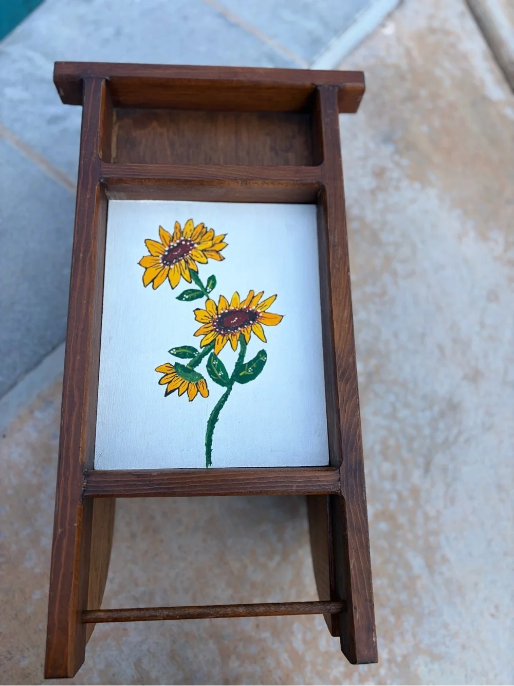 Hand Painted Wooden Wall Medicine Cabinet
